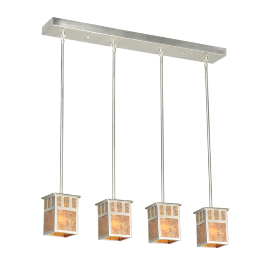 Meyda Tiffany 4 Light 36" Wide Linear Pendant with Handmade Shade