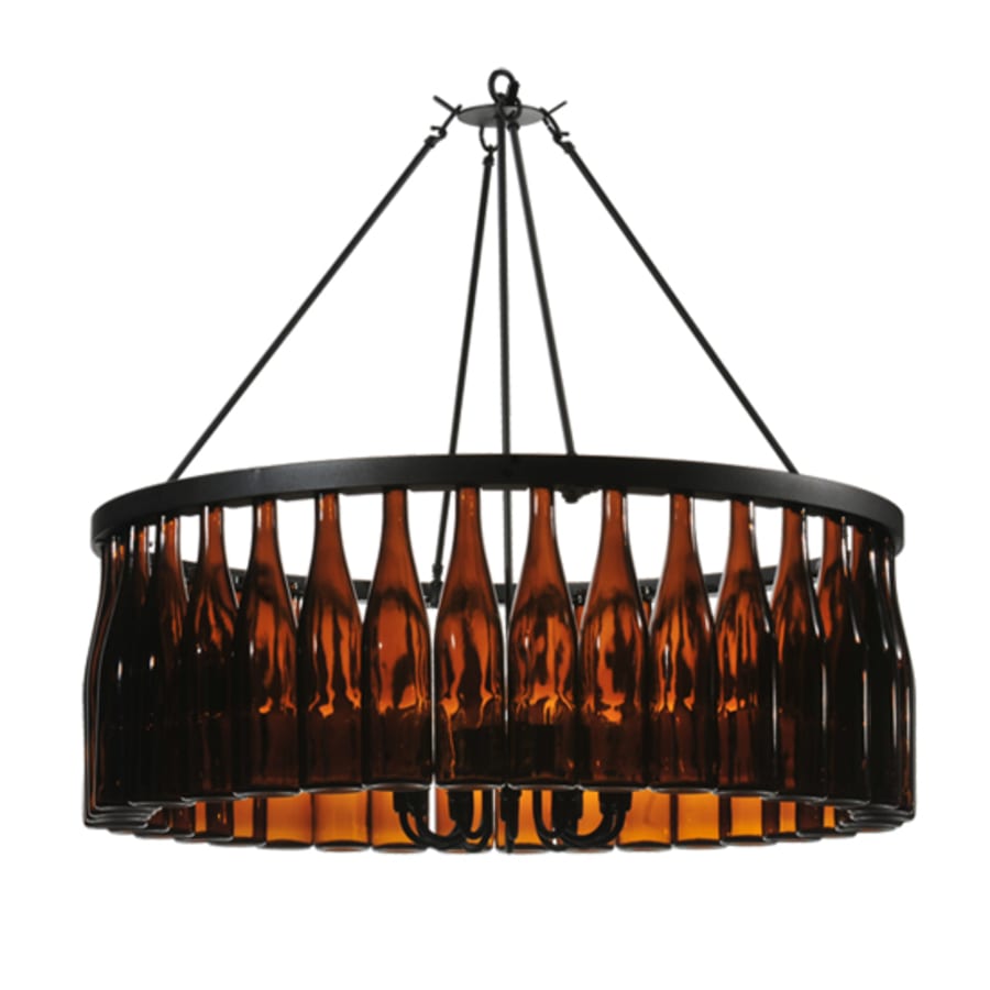 Meyda Tiffany Tuscan Vineyard 12 Light 1 Tier Wine Bottle Drum Chandelier