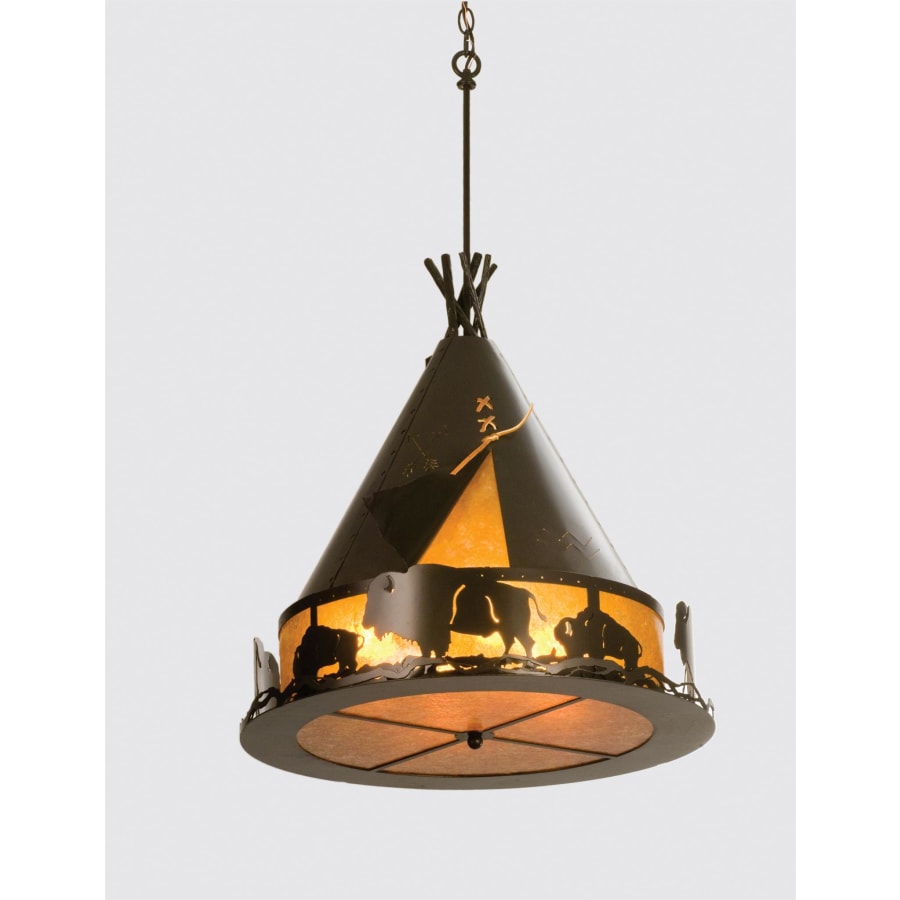 Meyda Tiffany 4 Light 24" Wide Pendant with Handmade Shade