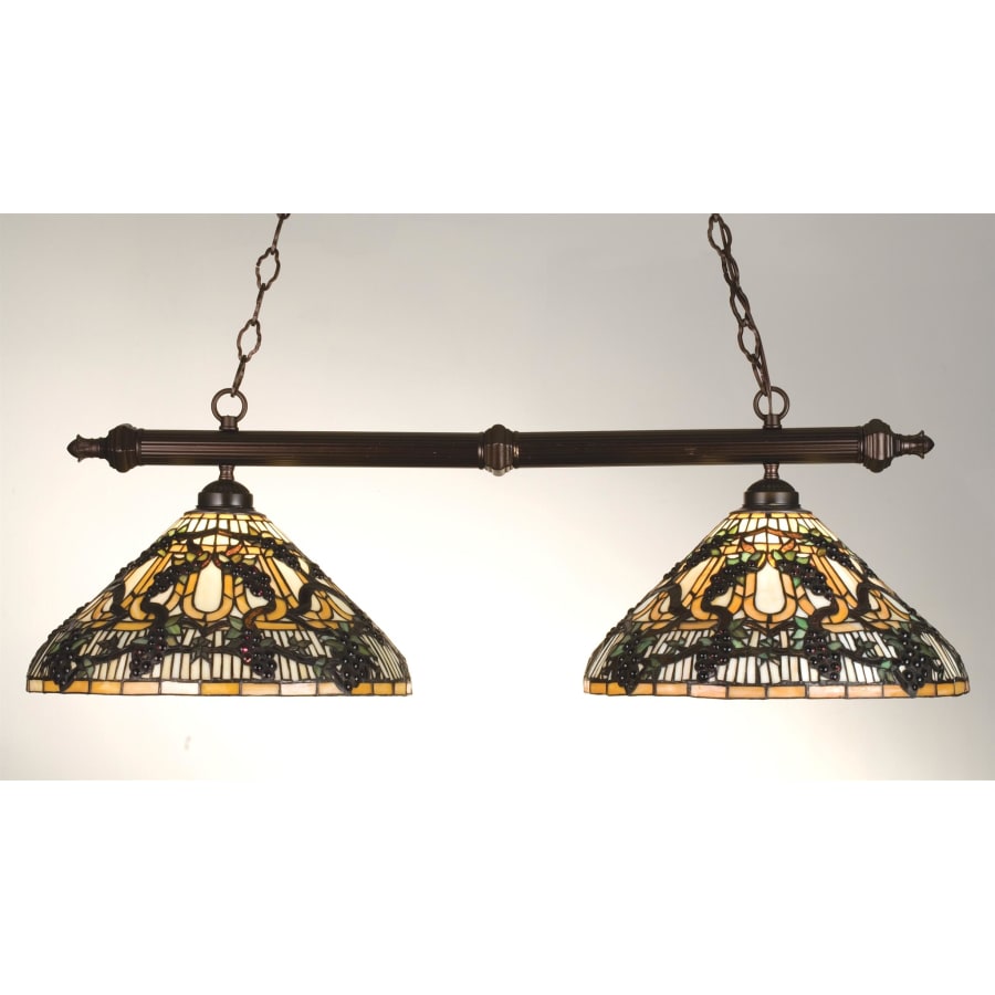 Meyda Tiffany Stained Glass / Tiffany Island / Billiard Fixture from the Jeweled Grape Collection