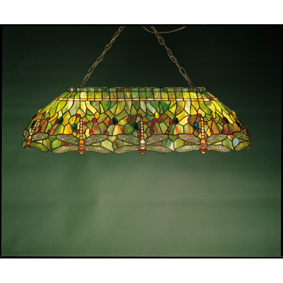 Meyda Tiffany Hanginghead Dragonfly 6 Light Single Tier Billiard Chandelier