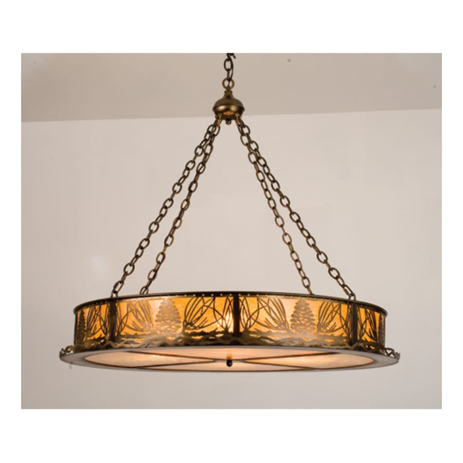 Meyda Tiffany 4 Light 42" Wide Pendant with Handmade Shade