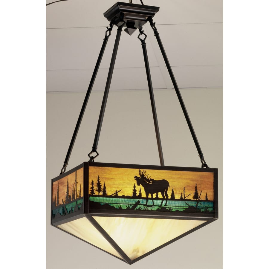 Meyda Tiffany 3 Light 16-1/2" Wide Pendant with Handmade Shade
