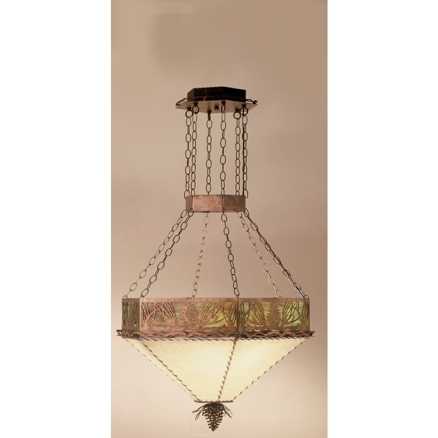 Meyda Tiffany 3 Light 32" Wide Pendant with Handmade Shade