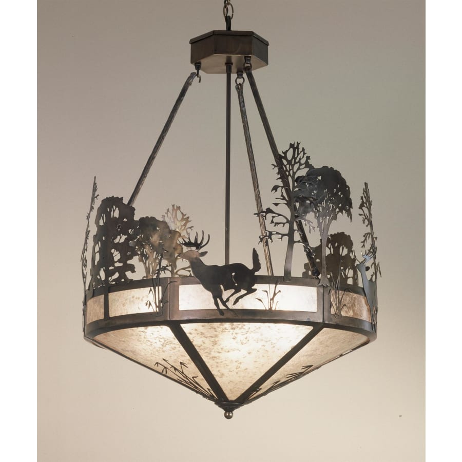 Meyda Tiffany 3 Light 26" Wide Pendant with Handmade Shade