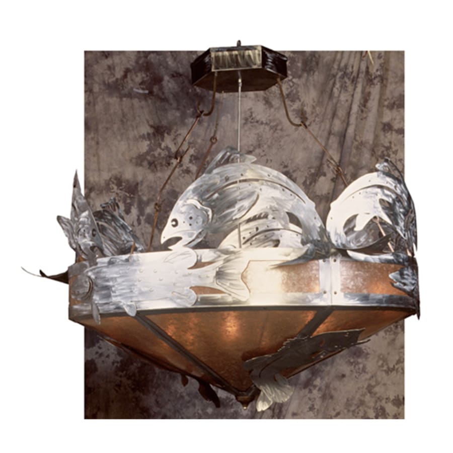 Meyda Tiffany 18 Light 82" Wide Pendant with Handmade Shade