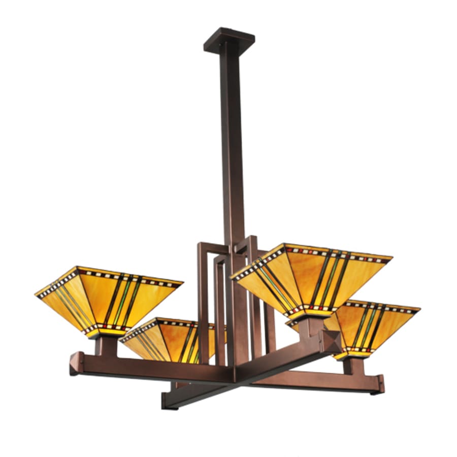 Meyda Tiffany 4 Light 42" Wide Pendant with Handmade Shade