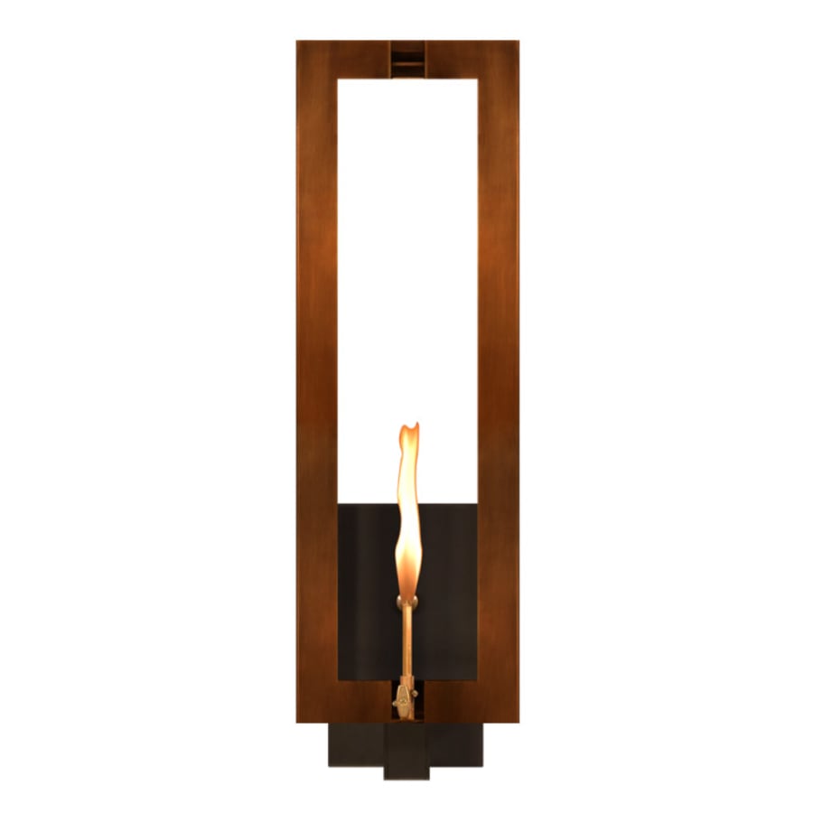 The CopperSmith Aurora Copper 28" Tall Natural Gas Outdoor Wall Sconce