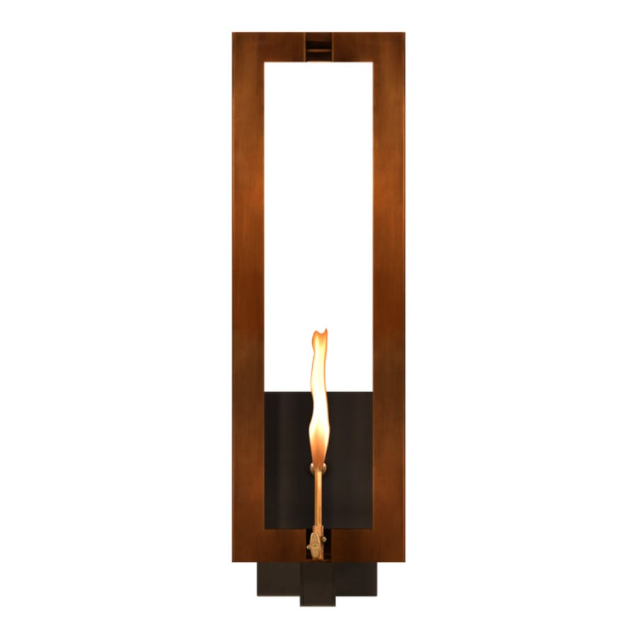 The CopperSmith Aurora Copper 33" Tall Natural Gas Outdoor Wall Sconce