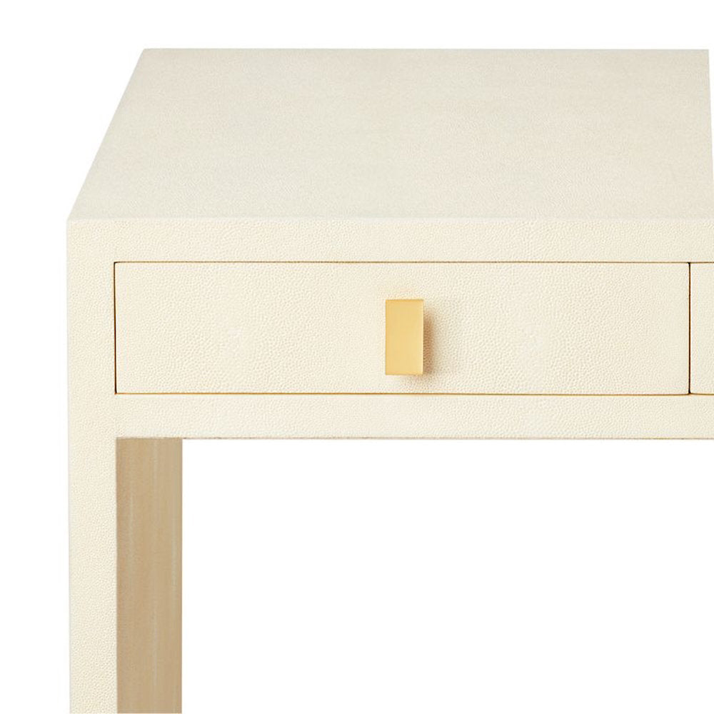 Shagreen Vanity Table and Stool Set