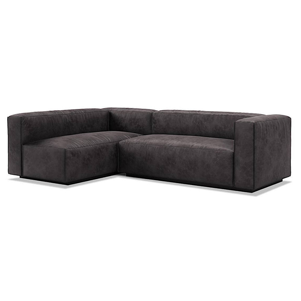 Cleon Small Leather Sectional Sofa