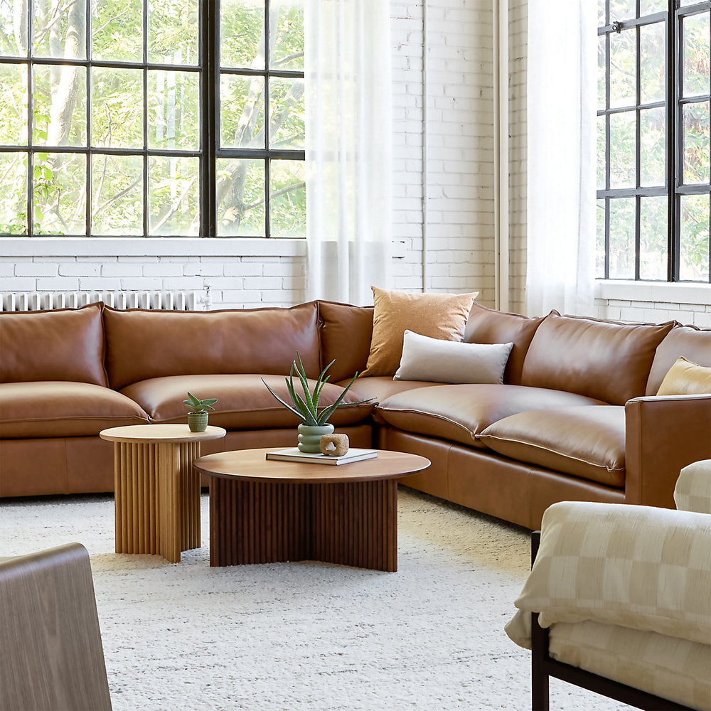 Sola Bi-Sectionala Leather Sofa