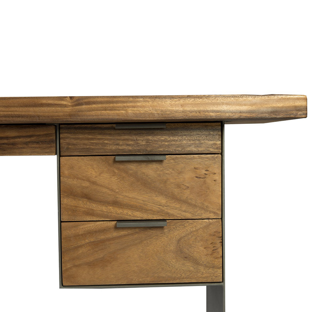 Iron Frame Standing Desk with Drawers
