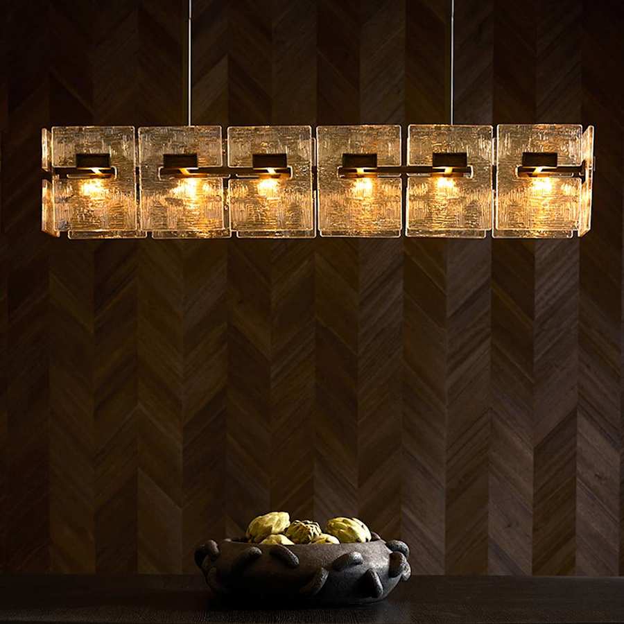 Arteriors Vetrina 6 Light 49" Wide Linear Chandelier