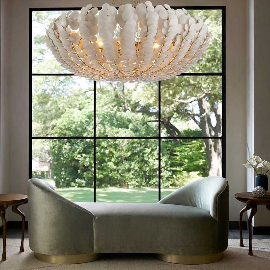 Arteriors Bilal 6 Light 52" Wide Coconut Shell Chandelier