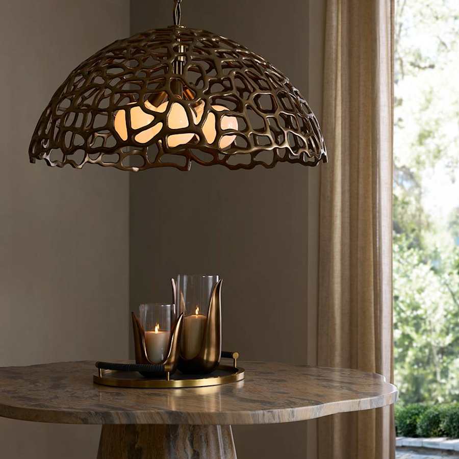 Arteriors Lotus 3 Light 33" Wide Pendant