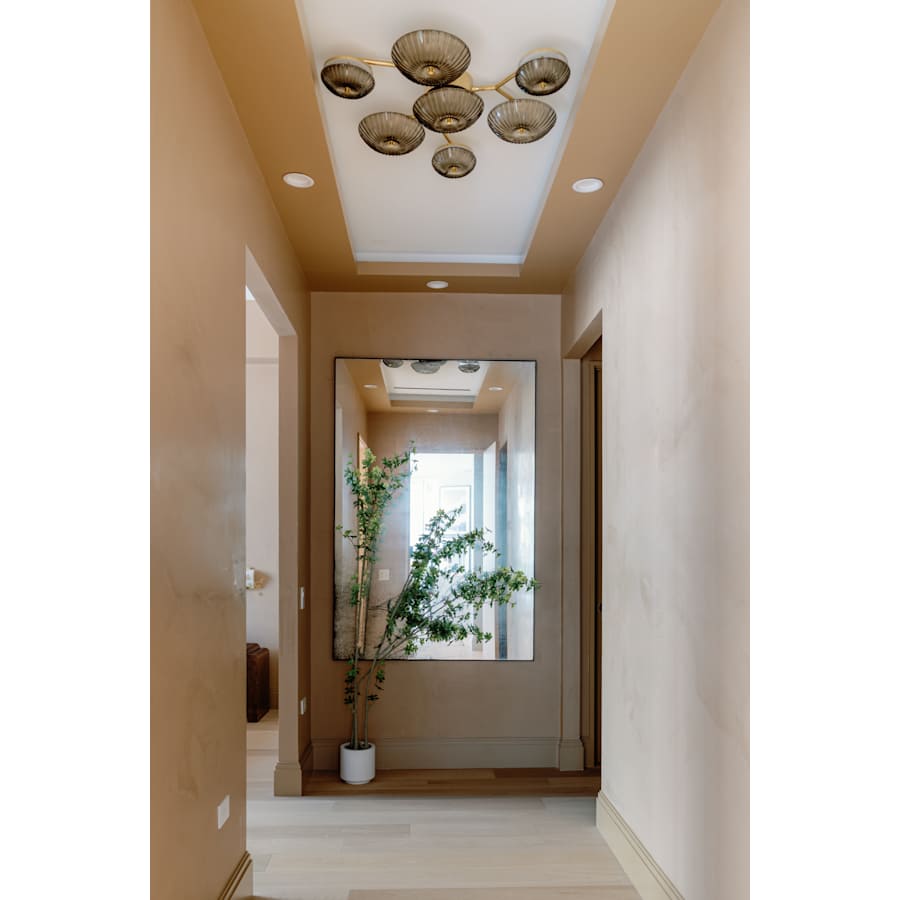 Corbett Lighting Birmingham 41" Wide LED Semi-Flush Ceiling Fixture with Piastra Glass Shades