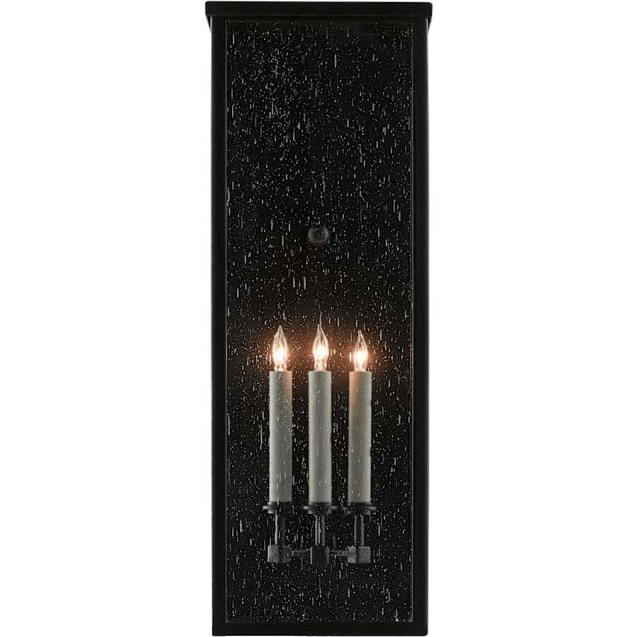 Currey and Company Tanzy 3 Light 28" Tall Outdoor Wall Sconce with Glass Shade