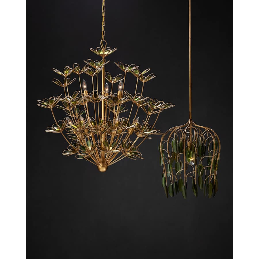 Currey and Company Midsummer 9 Light 39" Wide Wrought Iron Candle Style Chandelier