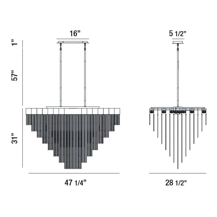 Eurofase Lighting Bloomfield 47" Wide LED Chandelier