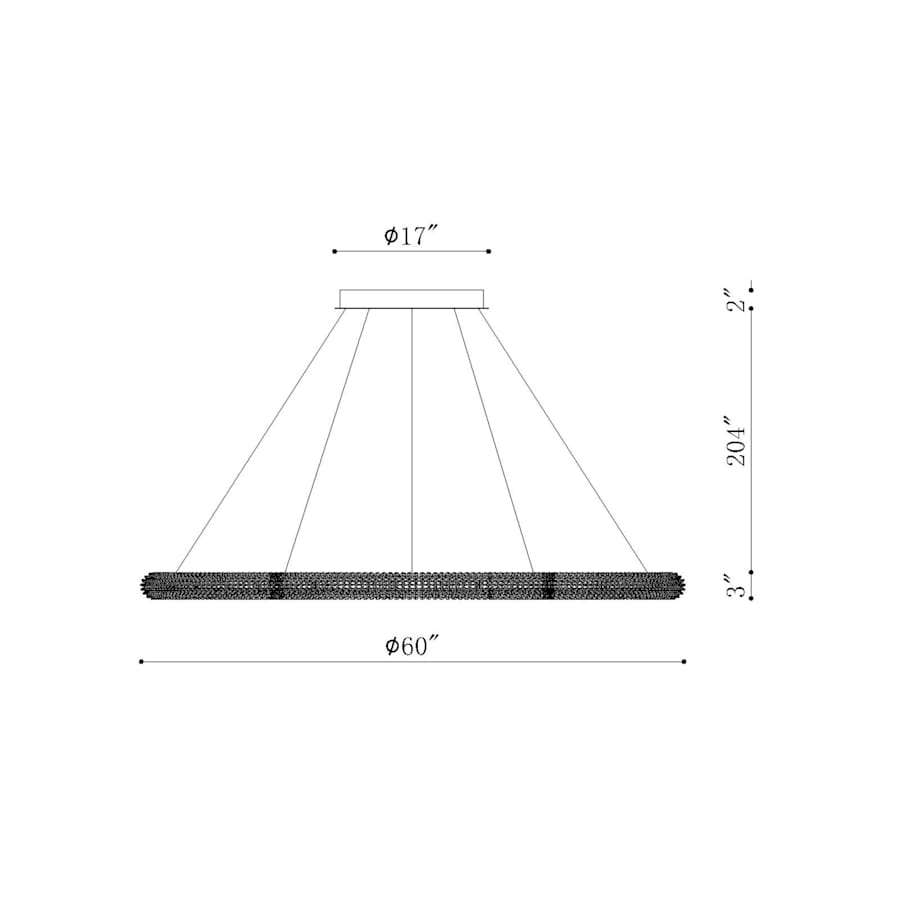 Eurofase Lighting Sassi 60" Wide LED Crystal Ring Chandelier