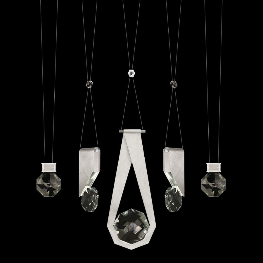 Fine Art Handcrafted Lighting ARIA 10 Light 43" Wide LED Crystal Linear Pendant with Shades