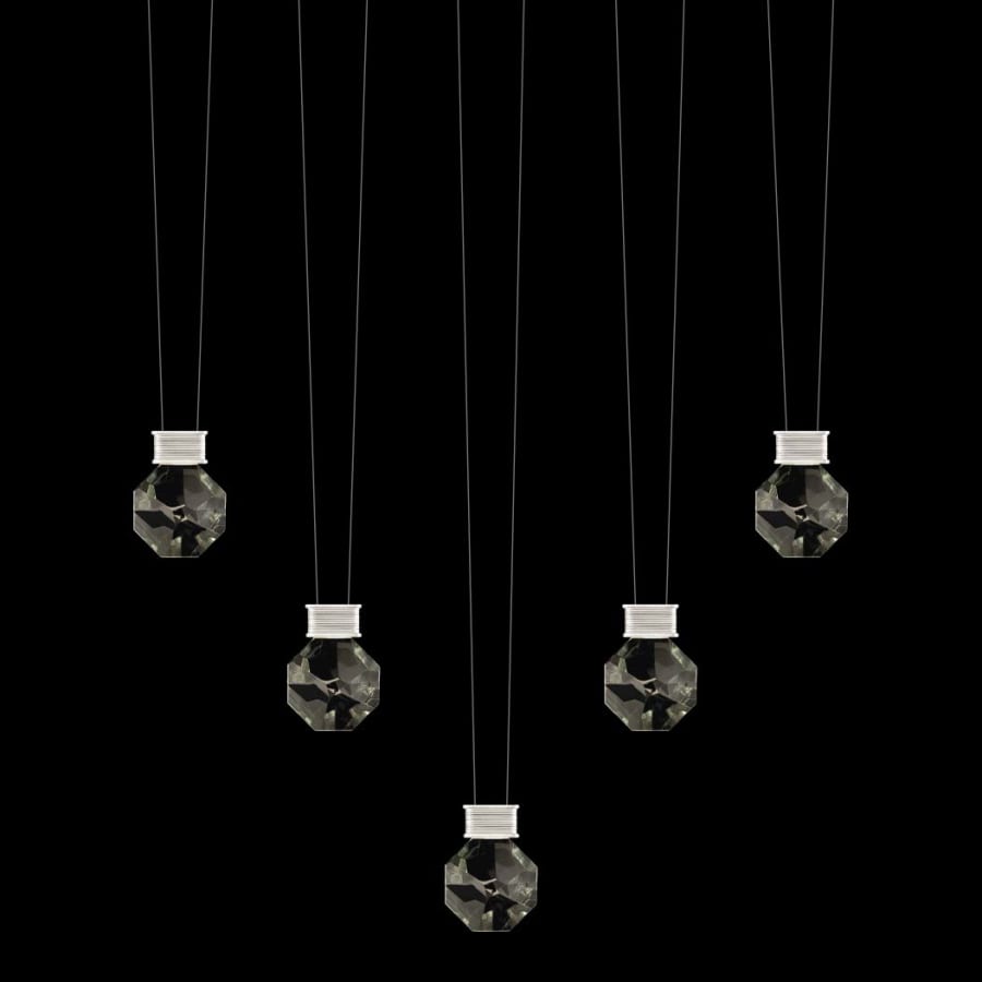 Fine Art Handcrafted Lighting ARIA 10 Light 43" Wide LED Crystal Linear Pendant