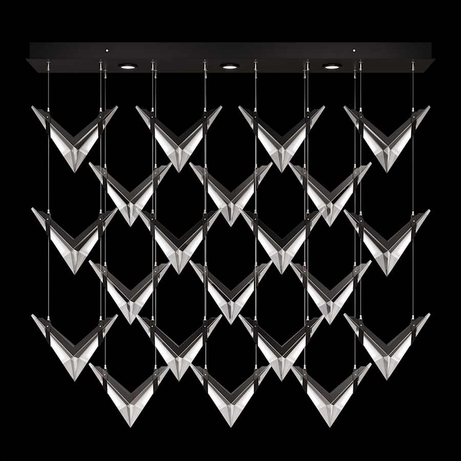 Fine Art Handcrafted Lighting Blade 3 Light 62" Wide Linear Pendant