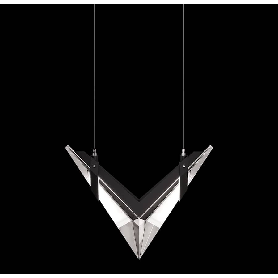 Fine Art Handcrafted Lighting Blade 14" Wide Linear Pendant