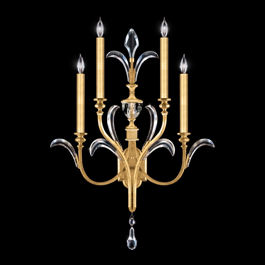 Fine Art Handcrafted Lighting Beveled Arcs 4 Light 36" Tall Wall Sconce