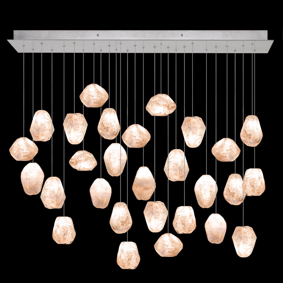 Fine Art Handcrafted Lighting Natural Inspirations 28 Light 54" Wide LED Crystal Multi Light Pendant