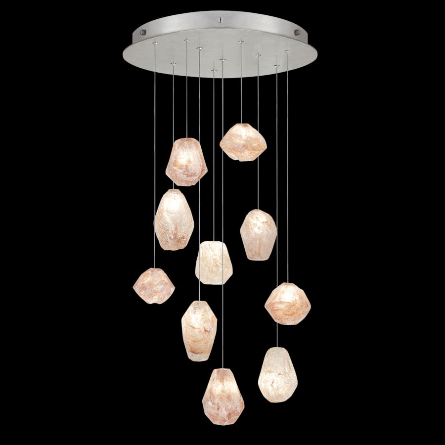 Fine Art Handcrafted Lighting Natural Inspirations 10 Light 22" Wide LED Crystal Multi Light Pendant