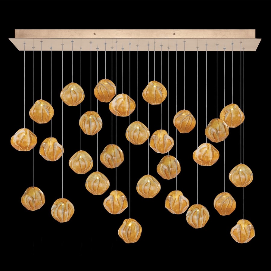 Fine Art Handcrafted Lighting Vesta 28 Light 54" Wide LED Abstract Multi Light Pendant