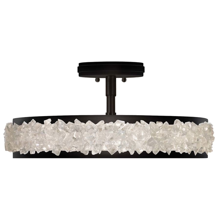 Fine Art Handcrafted Lighting Arctic Halo 3 Light 23" Wide Semi Flush Drum Ceiling Fixture
