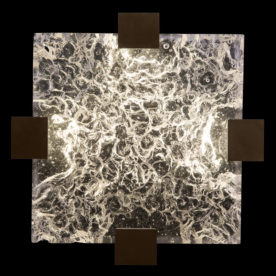 Fine Art Handcrafted Lighting Terra 17" Wide LED Flush Mount Square Ceiling Fixture
