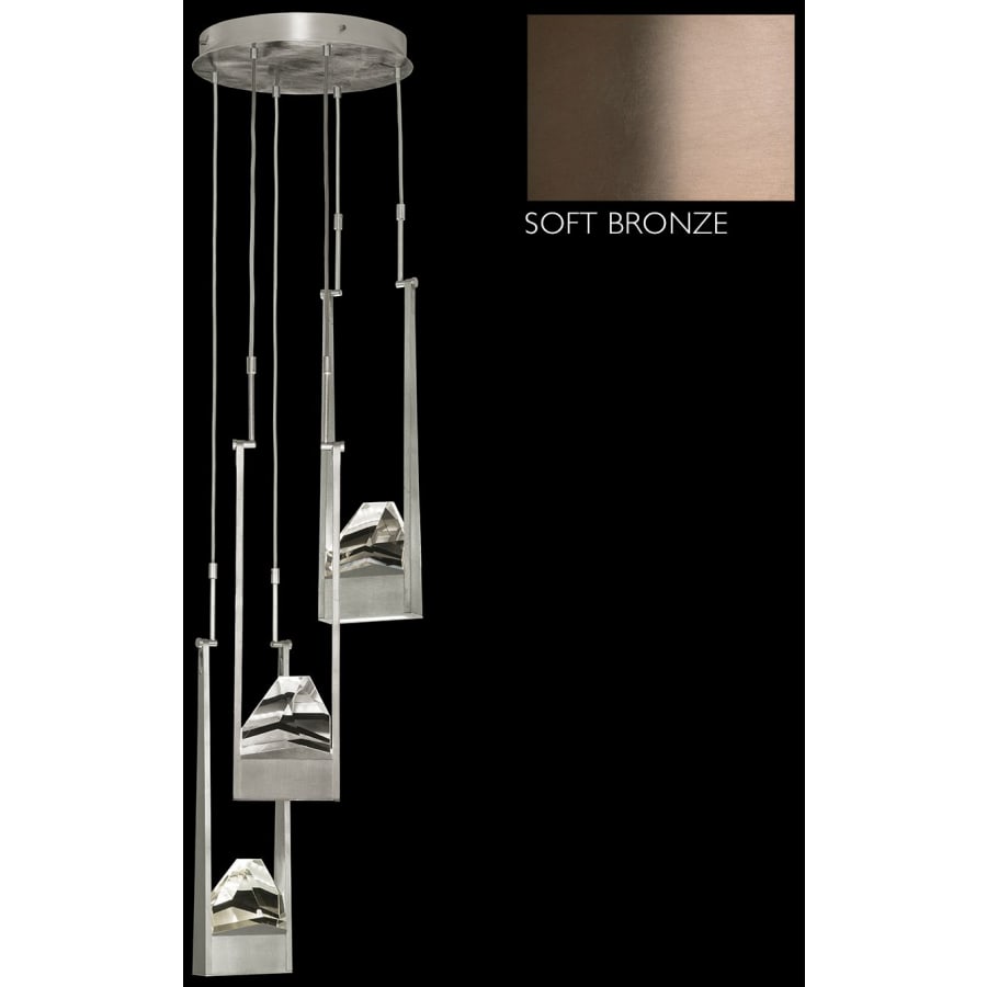 Fine Art Handcrafted Lighting Strata 16" Wide LED Abstract Multi Light Pendant