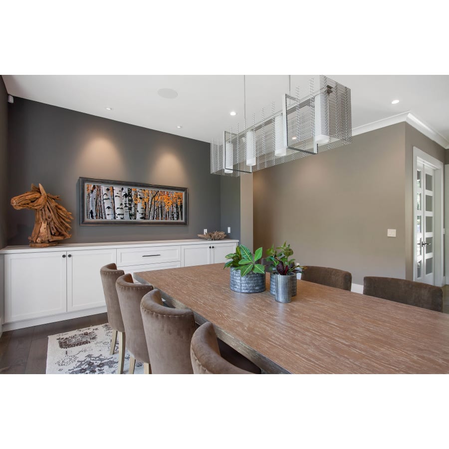 Hammerton Studio Downtown Mesh 4 Light 45" Wide Chandelier - Medium (E26) with Frosted Glass Inner Shades and Finished to Match Outer Metal Shade
