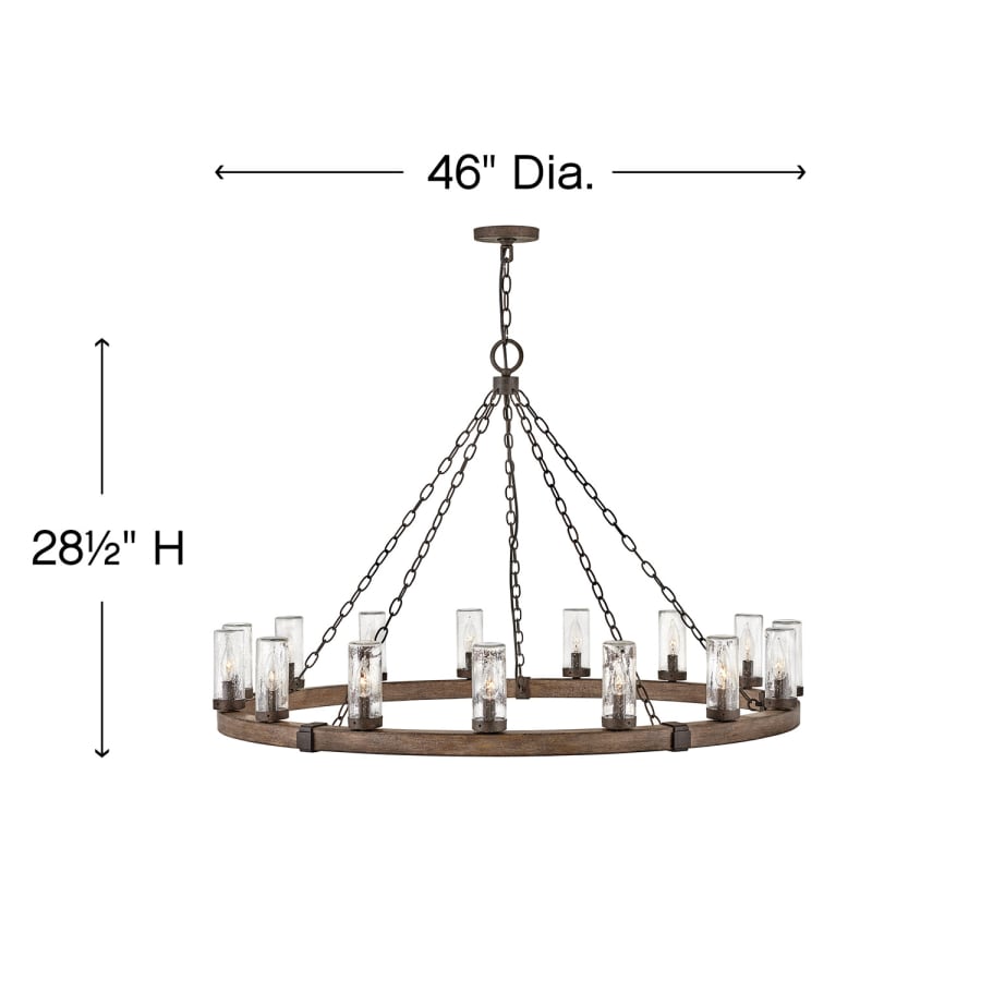 Hinkley Lighting Sawyer 15 Light 46" Wide Open Air Outdoor Chandelier with LED Bulbs Included