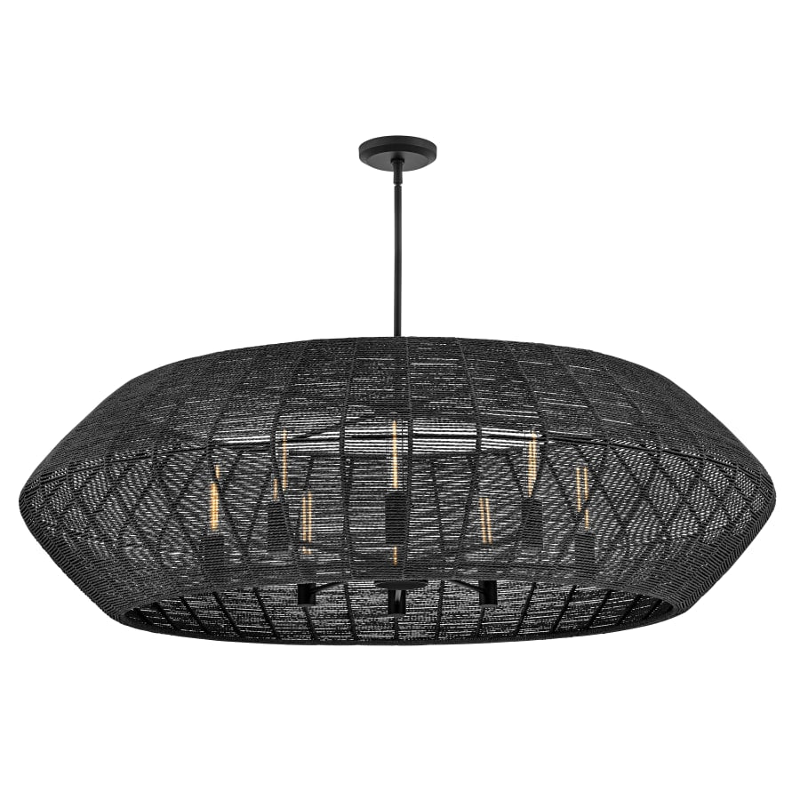 Hinkley Lighting Luca 8 Light 60" Wide Lisa McDennon Drum Chandelier with Woven Shade