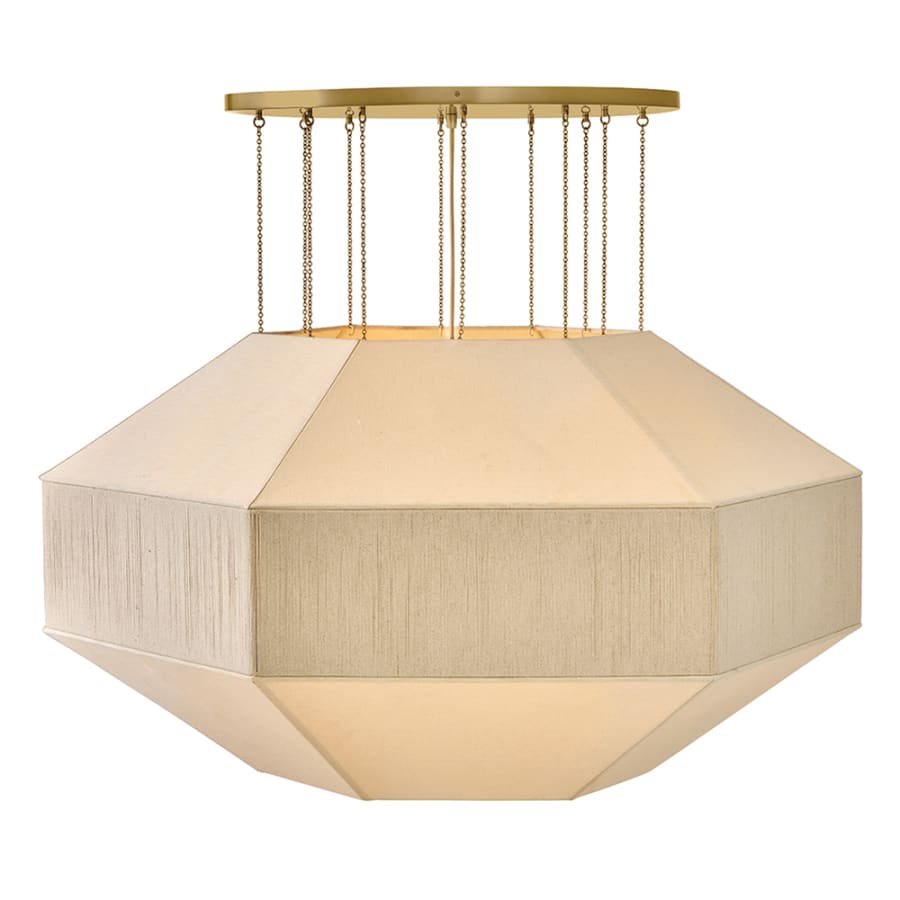 Hinkley Lighting Lyla 10 Light 51" Wide Drum Chandelier with Linen Shade
