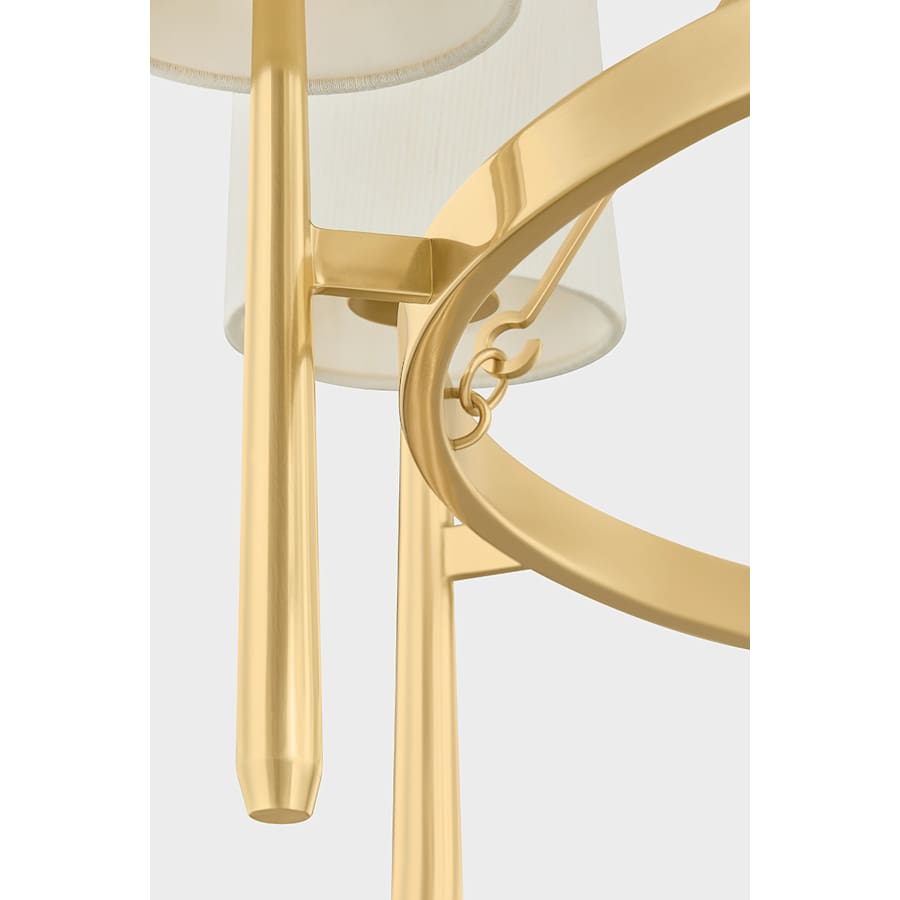 Hudson Valley Lighting Bridgeton 9 Light 46" Wide Chandelier with Raw Silk Shades