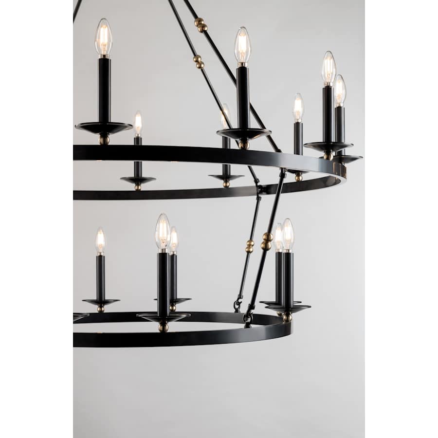 Hudson Valley Lighting Allendale 28 Light 58" Wide Two-Tier Candle Chandelier
