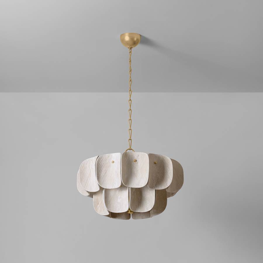 Hudson Valley Lighting Amalfi 8 Light 24" Wide Pendant with Woven Coconut Fiber Shades