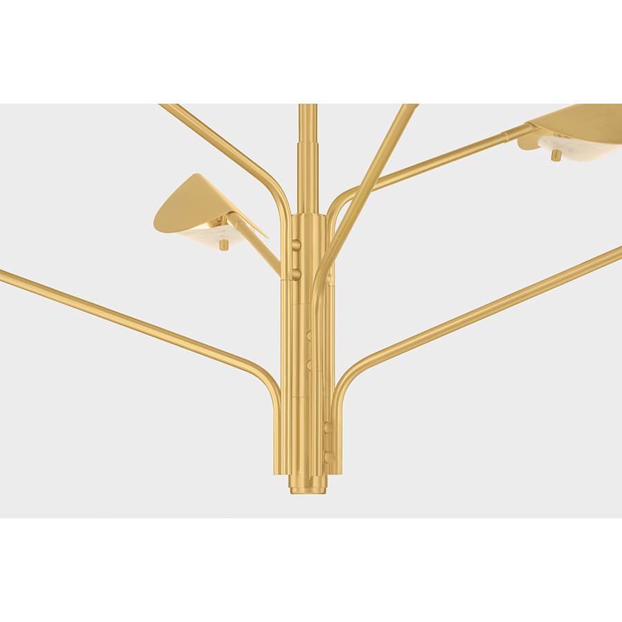 Hudson Valley Lighting Levin 6 Light 54" Wide Chandelier with Remolino Blanco Glass Shades