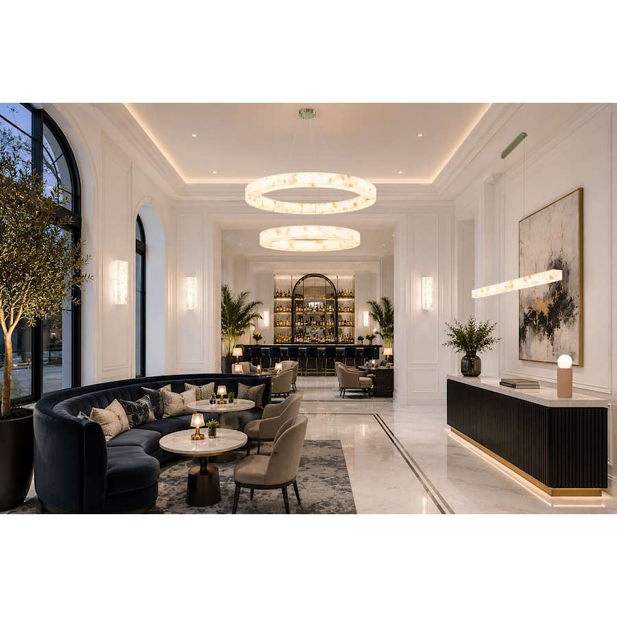 Justice Design Group Medley 42" Wide Ring Chandelier