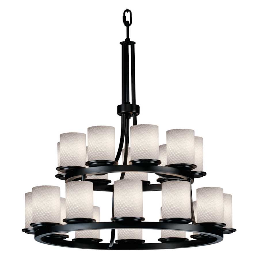 Justice Design Group Fusion 33" Wide Ring Chandelier