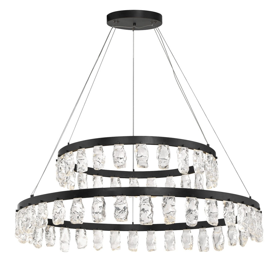 Kovacs Artic Glacier 49" Wide LED Crystal Ring Chandelier
