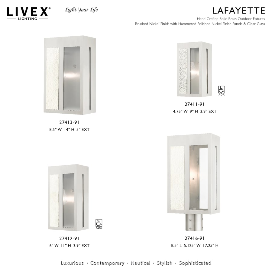 Livex Lighting Lafayette 14" Tall Outdoor Wall Sconce