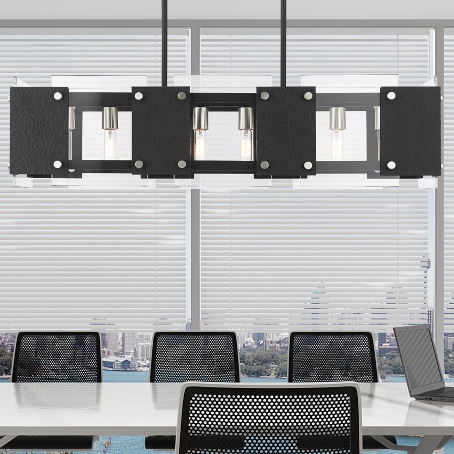 Livex Lighting Barcelona 8 Light 44" Wide Linear Chandelier