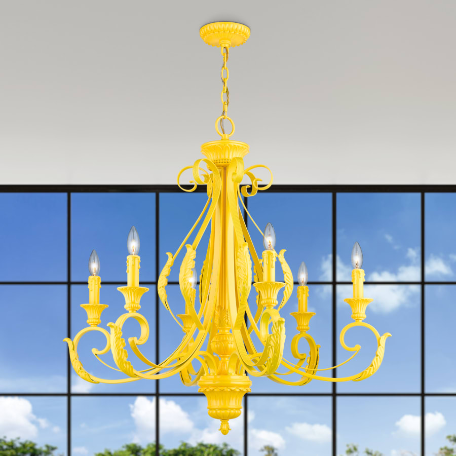 Livex Lighting Valencia 6 Light 35" Wide Taper Candle Style Chandelier